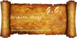 Grubits Ottó névjegykártya