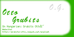 otto grubits business card